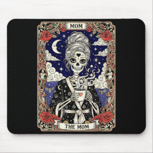 The mom tarot card skeleton vintage gothic mother mouse pad