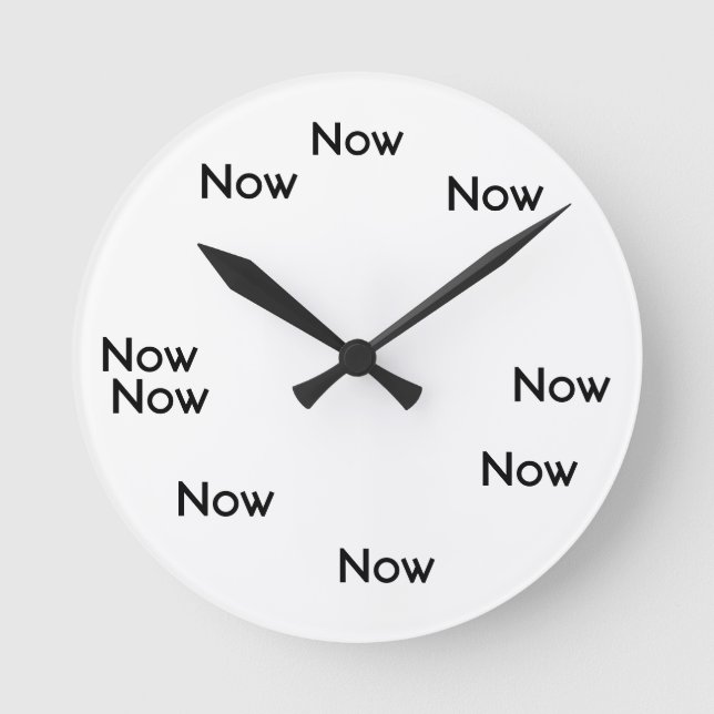 The Moment is Now clock (Front)