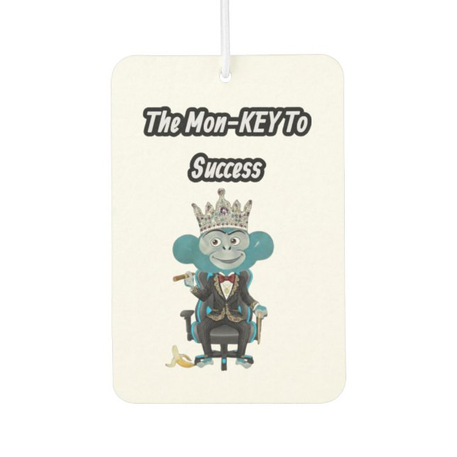 The Mon-key To success gift  Air Freshener (Front)