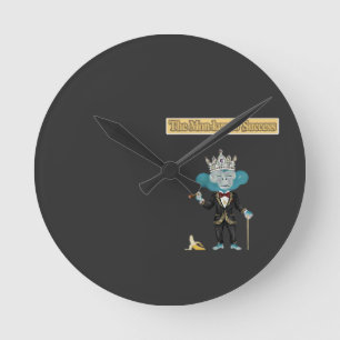 The Mon-Key to success Round Clock