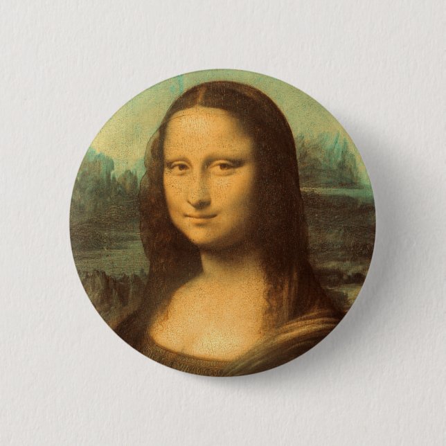 The Mona Lisa by Leonardo da Vinci 2 Inch Round Button (Front)