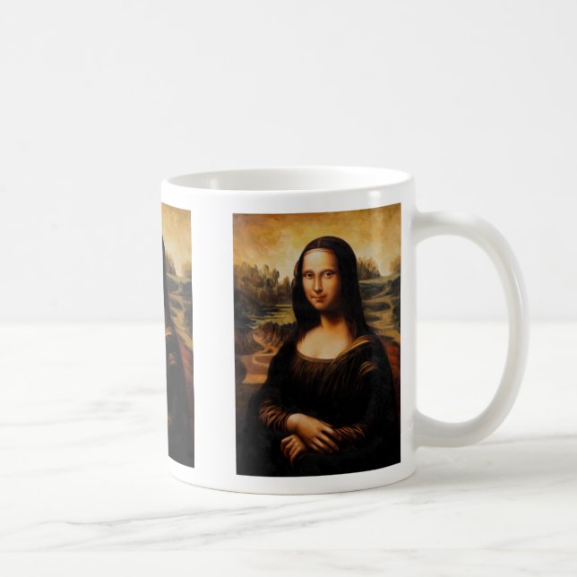 The Mona Lisa by Leonardo Da Vinci Coffee Mug (Right)