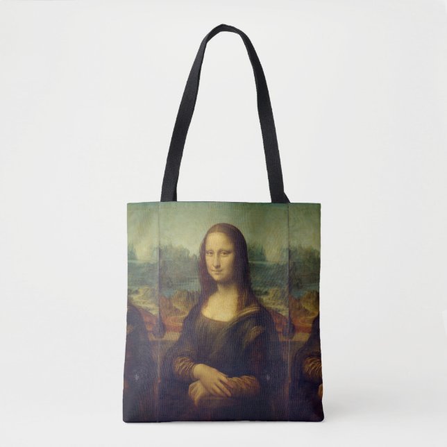 "THE MONA LISA" BY LEONARDO DA VINCI TOTE BAG (Front)