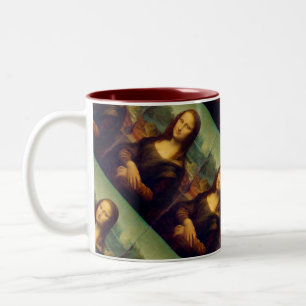 The Mona Lisa By Leonardo Da Vinci Two-Tone Coffee Mug