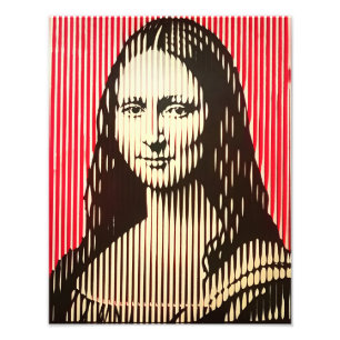 The Mona Lisa in BAUHAUS optical illusion style Photo Print