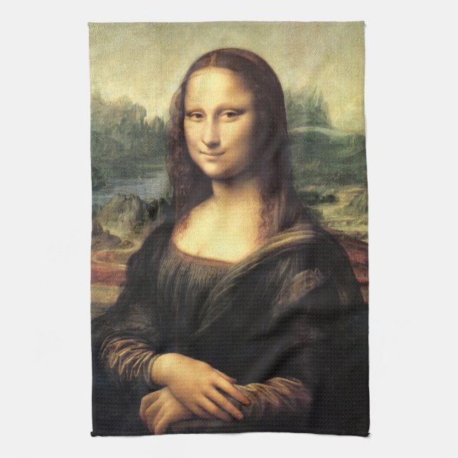 The Mona Lisa Leonardo da Vinci     Kitchen Towel (Vertical)