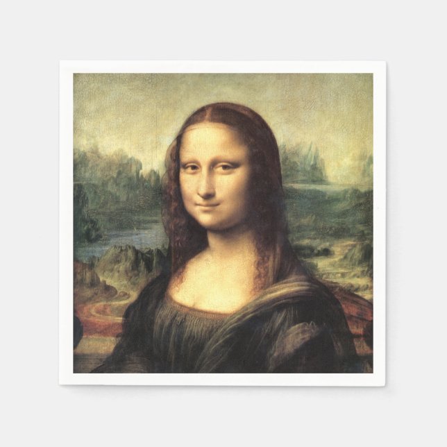 The Mona Lisa Leonardo da Vinci      Napkin (Front)