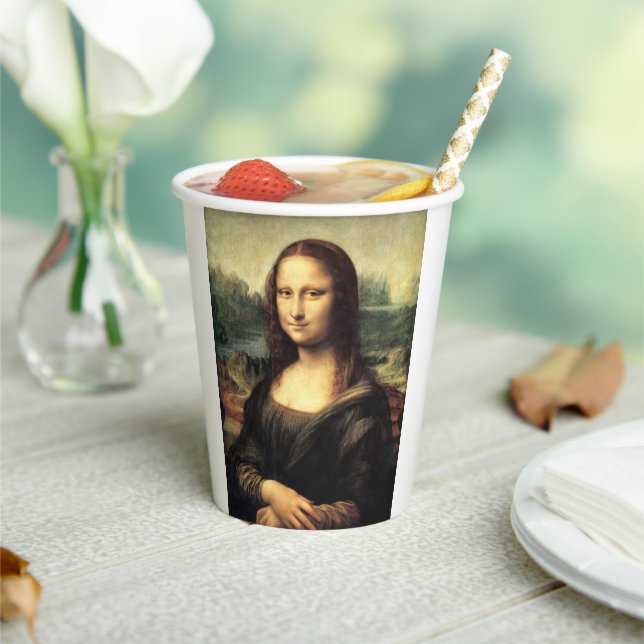 The Mona Lisa Leonardo da Vinci     Paper Cups (Insitu)