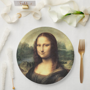 The Mona Lisa Leonardo da Vinci Paper Plate