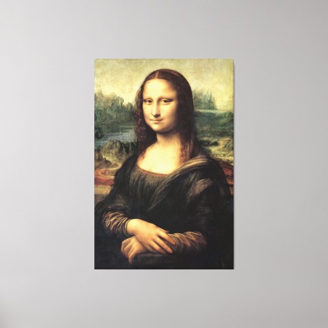 The Mona Lisa Leonardo da Vinci Poster Canvas Print (Front)