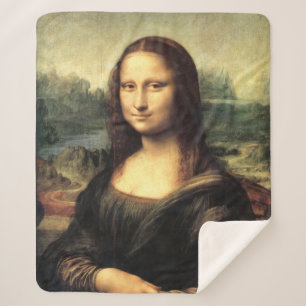 The Mona Lisa Leonardo da Vinci  Sherpa Blanket