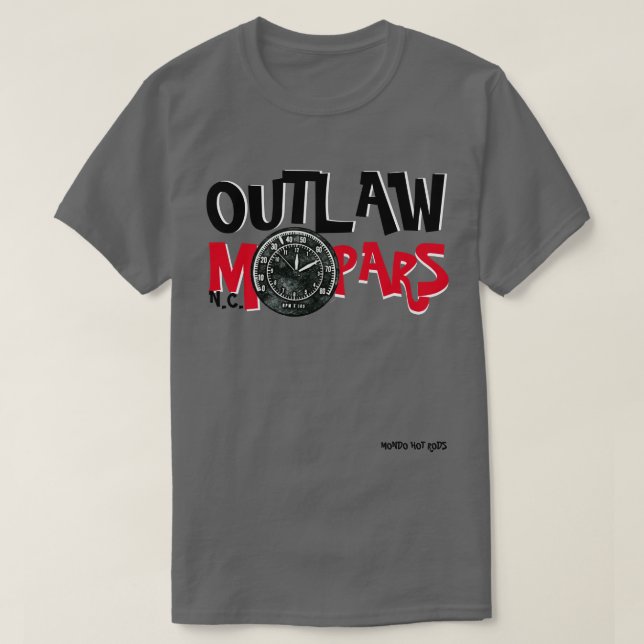 The MONDO T - OUTLAW MOPARS GROUP TEE - Basic Dark (Design Front)