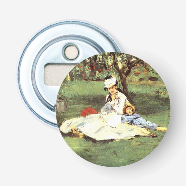  The Monet family in their garden Edouard Manet    Bottle Opener (Front)