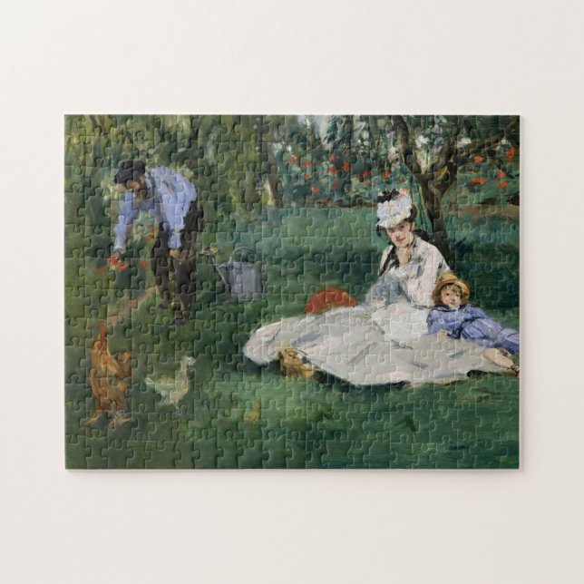 The Monet Family in Their Garden | Édouard Manet Jigsaw Puzzle (Horizontal)