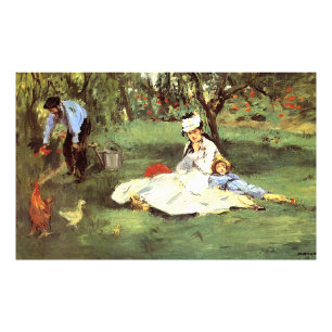 The Monet family in their garden Edouard Manet  Photo Print