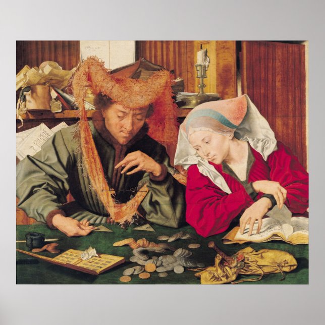 The Money Changer and his Wife, 1539 Poster (Front)