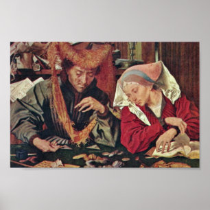 The Money Changer And His Wife By Reymerswaele Mar Poster