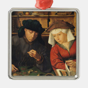 The Money Lender and his Wife, 1514 Metal Ornament