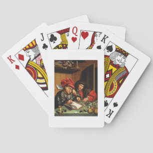 The Money Lenders (oil on oak panel) Playing Cards