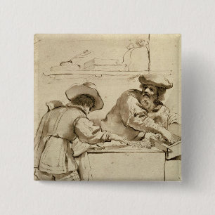 The Moneylender 2 Inch Square Button