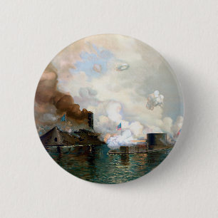 The Monitor and Merrimack 1862 2 Inch Round Button