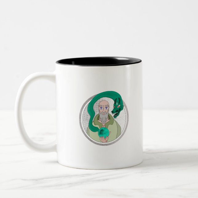 The Monk and the Dragon Two-Tone Coffee Mug (Left)