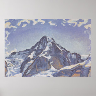 The Monk Mountain With Clouds (Ferdinand Hodler) Poster
