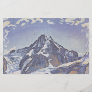The Monk Mountain With Clouds (Ferdinand Hodler) Stationery