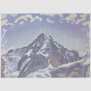 The Monk Mountain With Clouds (Ferdinand Hodler) Tissue Paper