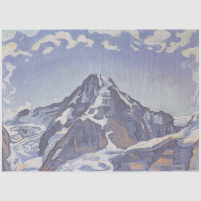 The Monk Mountain With Clouds (Ferdinand Hodler) Tissue Paper (Front)