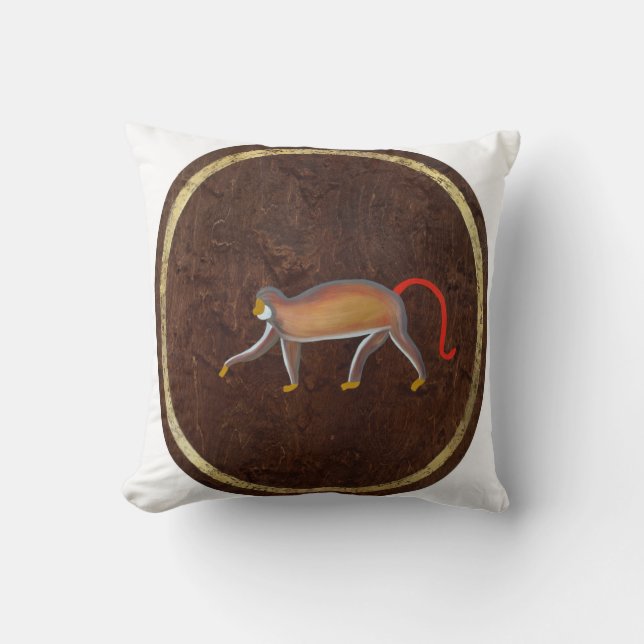 The Monkey 2009 Throw Pillow (Front)
