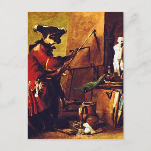 The Monkey Painter Postcard