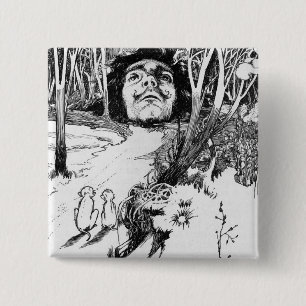 The Monkeys Admired It Greatly 2 Inch Square Button
