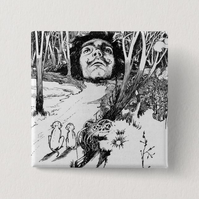 The Monkeys Admired It Greatly 2 Inch Square Button (Front)
