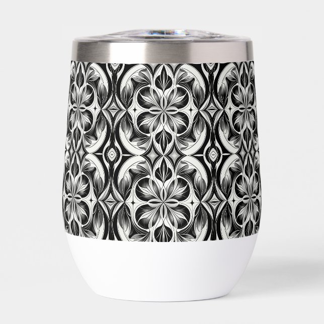 The Monochrome Bloom Water Bottle (Front)