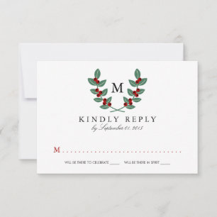 The Monogram Berry Bush Wedding Collection - RSVP Card