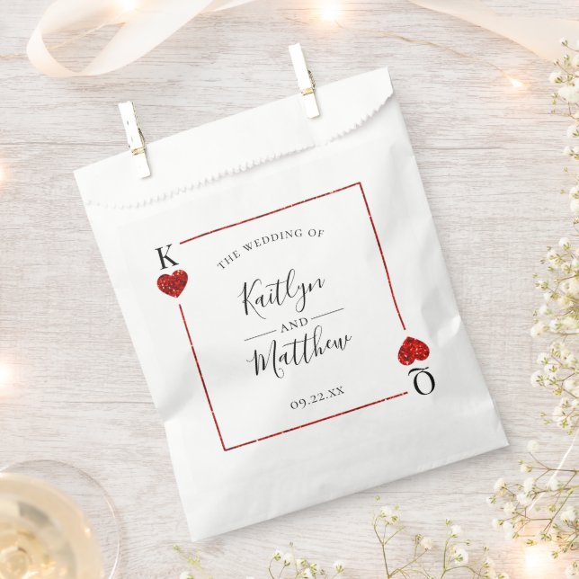 The Monogram Playing Card Wedding Collection Favour Bag (Clipped)