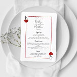 The Monogram Playing Card Wedding Collection Menu<br><div class="desc">Celebrate in style with these stylish and very trendy wedding menu cards. This design is easy to personalize with your special event wording and your guests will be thrilled when they see these fabulous menus.</div>