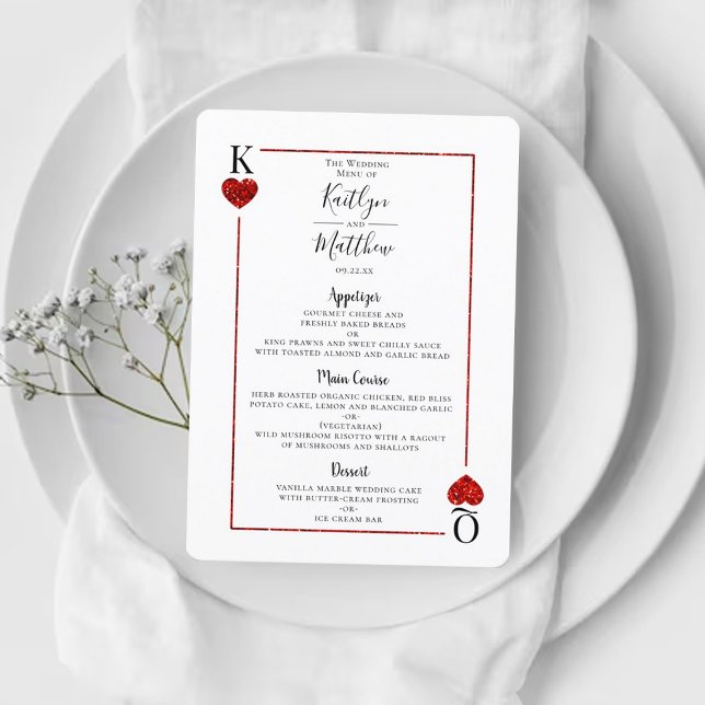 The Monogram Playing Card Wedding Collection Menu (Creator Uploaded)