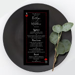 The Monogram Playing Card Wedding Collection Menu<br><div class="desc">Celebrate in style with these stylish and very trendy wedding menu cards. This design is easy to personalize with your special event wording and your guests will be thrilled when they see these fabulous menus.</div>