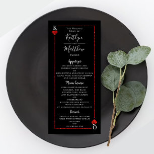 The Monogram Playing Card Wedding Collection Menu