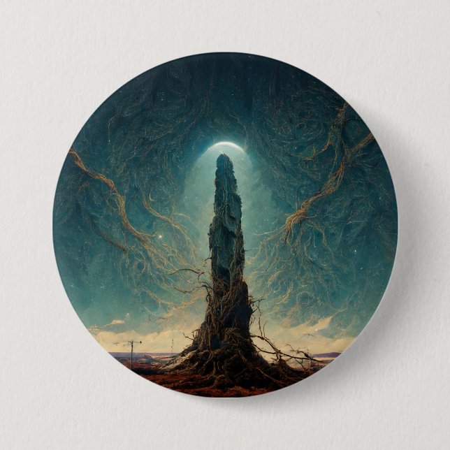 The Monolith 2 Fantasy Sci-Fi Art 3 Inch Round Button (Front)