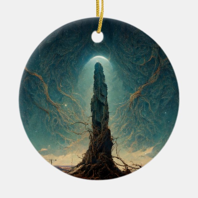 The Monolith 2 Fantasy Sci-Fi Art Ceramic Ornament (Front)