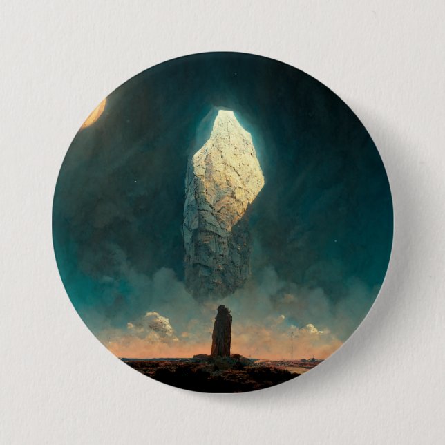 The Monolith 3 Fantasy Sci-Fi 3 Inch Round Button (Front)