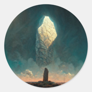 The Monolith 3 Fantasy Sci-Fi Classic Round Sticker