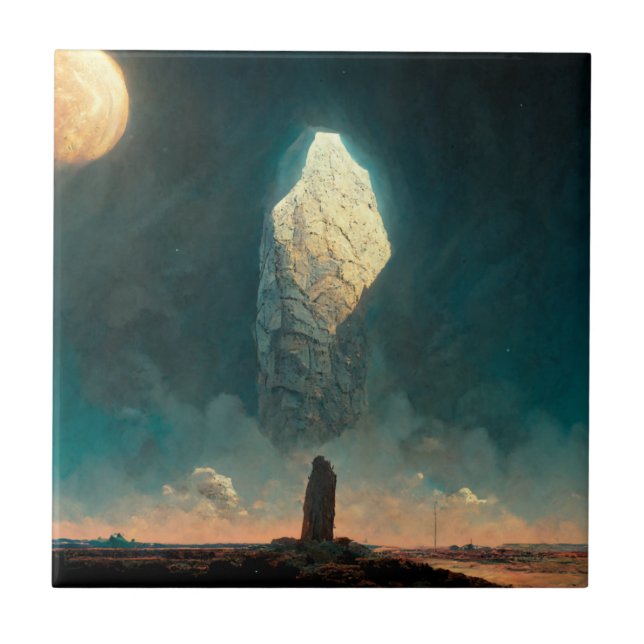 The Monolith 3 Fantasy Sci-Fi Tile (Front)