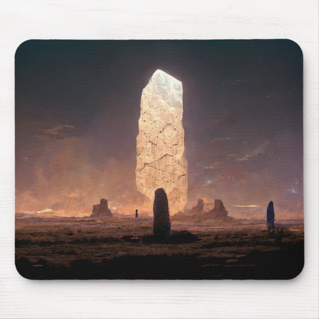 The Monolith 4 Fantasy Sci-Fi Mouse Pad (Front)