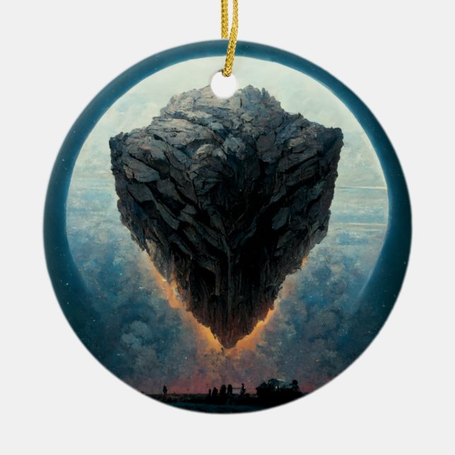 The Monolith Fantasy Sci-Fi Art Ceramic Ornament (Front)
