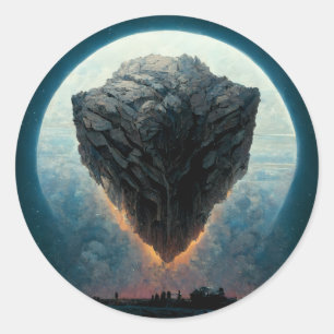 The Monolith Fantasy Sci-Fi Art Classic Round Sticker