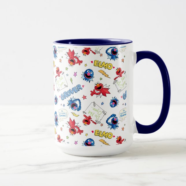 The Monster at the End of This Story Pattern Mug (Right)